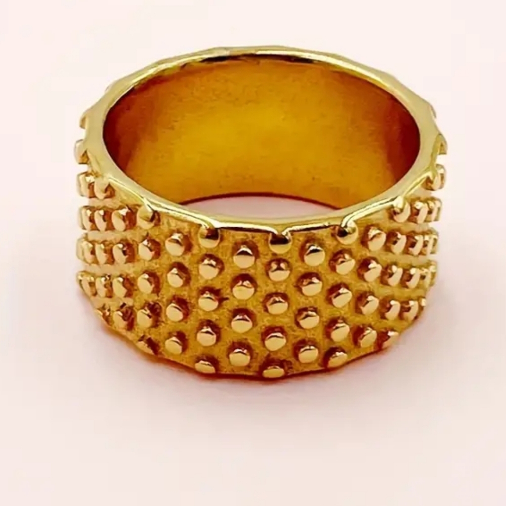 Stainless Steel 14K Plated Band